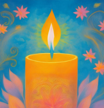 Bougie IA Bougie illustré - IA