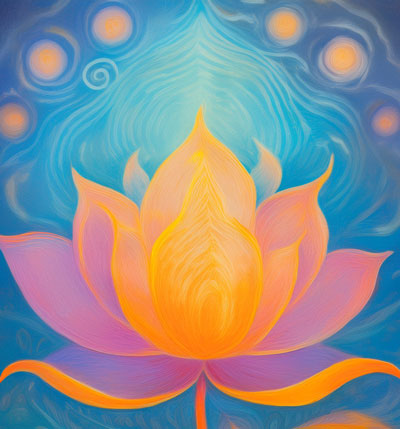 fleurs illustrée lotus - IA